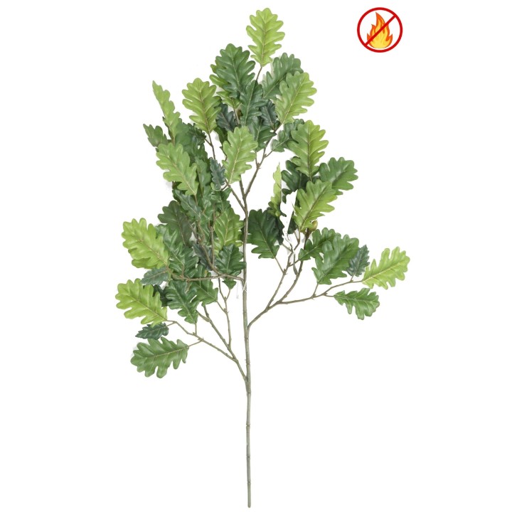 Künstlicher Eichenzweig Schwer Entflammbar B1/RF2 - 60cm Grün