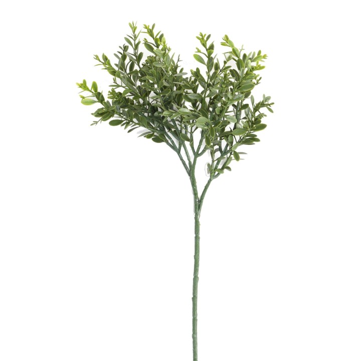 Künstlicher Buchsbaum-Zweig, 45cm, UV-geschützt, immergrün
