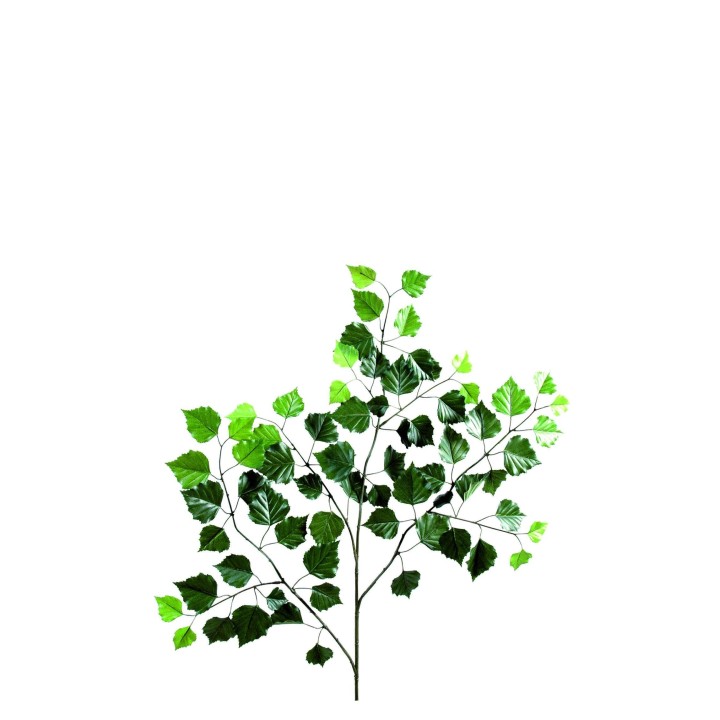 Dekorativer Kunst-Birkenzweig 70cm Grün