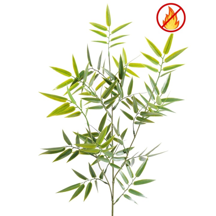 Kunst-Bambuszweig 70cm - Schwer Entflammbar B1/RF2 Grün