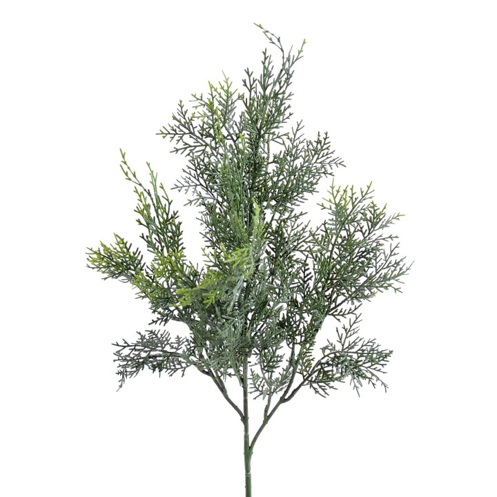 Naturgetreuer Zypressen-Kunstzweig 55cm Grün