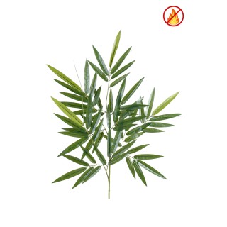 Künstlicher Bambus-Zweig 77cm, B1/RF2 schwer entflammbar, Grün