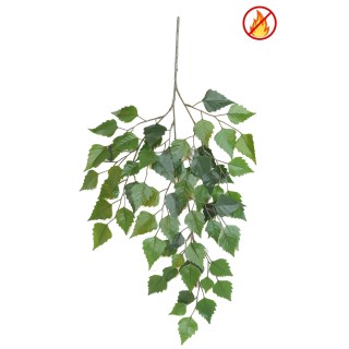 Künstlicher Birkenzweig Brandschutz FR, 70 cm, Grün