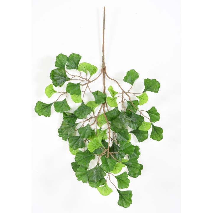 Naturgetreuer Ginkgo Biloba Zweig - 65 cm, Grün