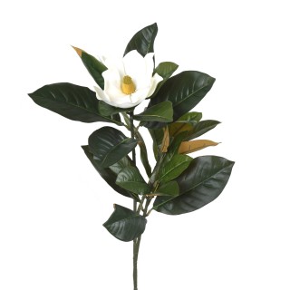 Dekorativer Magnolienzweig 60cm Weiss