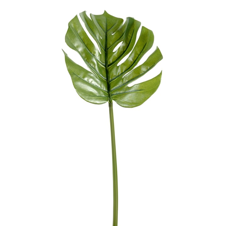 Philodendron Monstera Kunstzweig – 45 cm, hellgrün