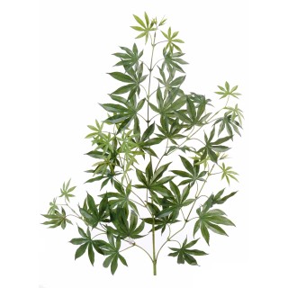 Künstlicher Aralia-Zweig, 70 cm, Grün