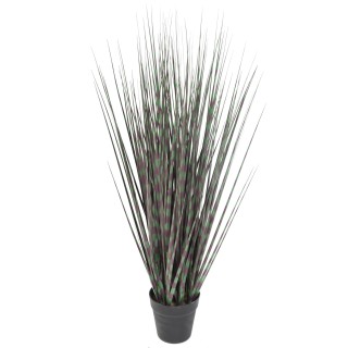 Künstliches Zebragras Miscanthus, 120 cm, naturgetreu grün-braun
