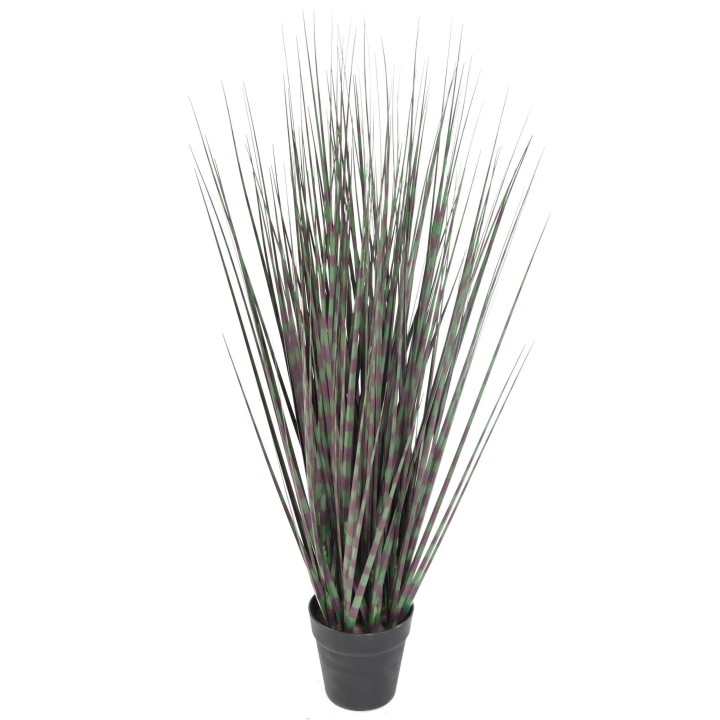 Künstliches Zebragras Miscanthus, 120 cm, naturgetreu grün-braun