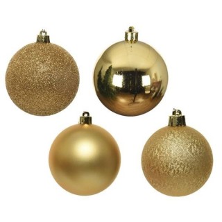 Weihnachtskugel-Set Gold 30-teilig Ø 6cm Bruchsicher