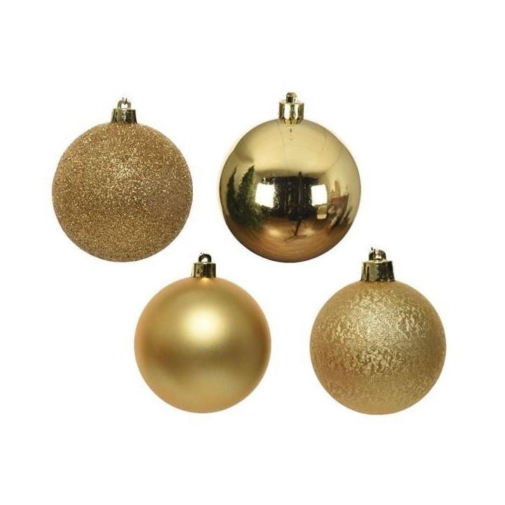 Weihnachtskugel-Set Gold 30-teilig Ø 6cm Bruchsicher
