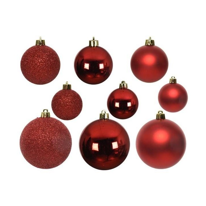 30er Christbaumkugel-Set Alpenrot