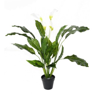 Künstlicher Spathiphyllum UV-beständig 90cm - Grün