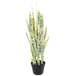 Naturgetreue Sansevieria Kunstpflanze - 85 cm - Pflegeleichte Dekoration