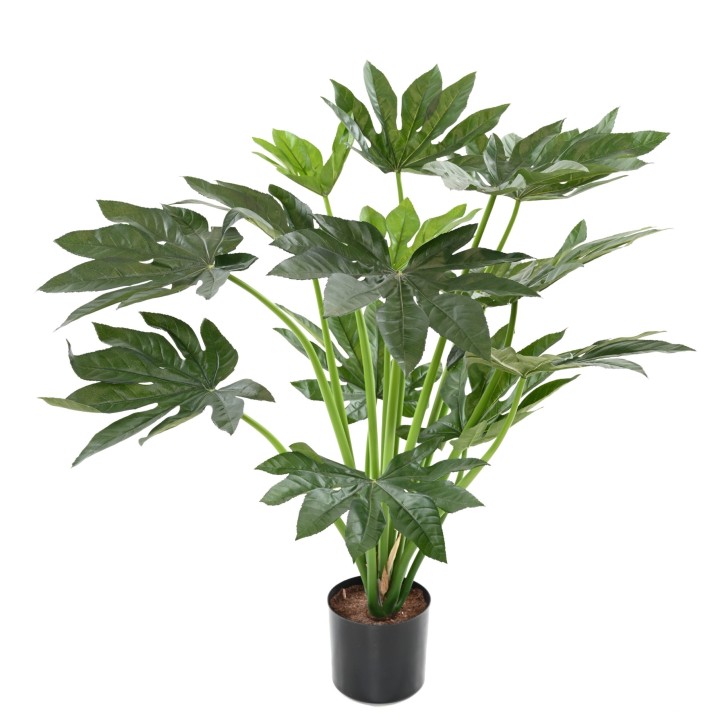 Fatsia Japonica Kunstpflanze Grün, 80 cm Hoch