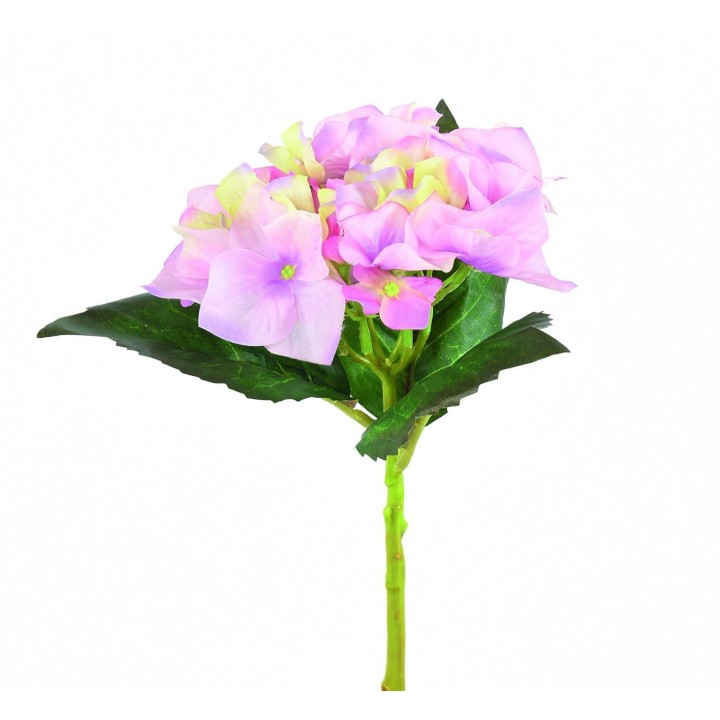 Künstliche Hortensie, Violett-Creme, 35 cm hoch