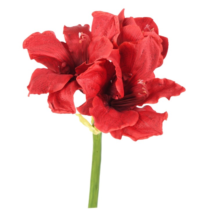 Künstliche Amaryllis Rot, 66cm Hoch - Pflegefrei