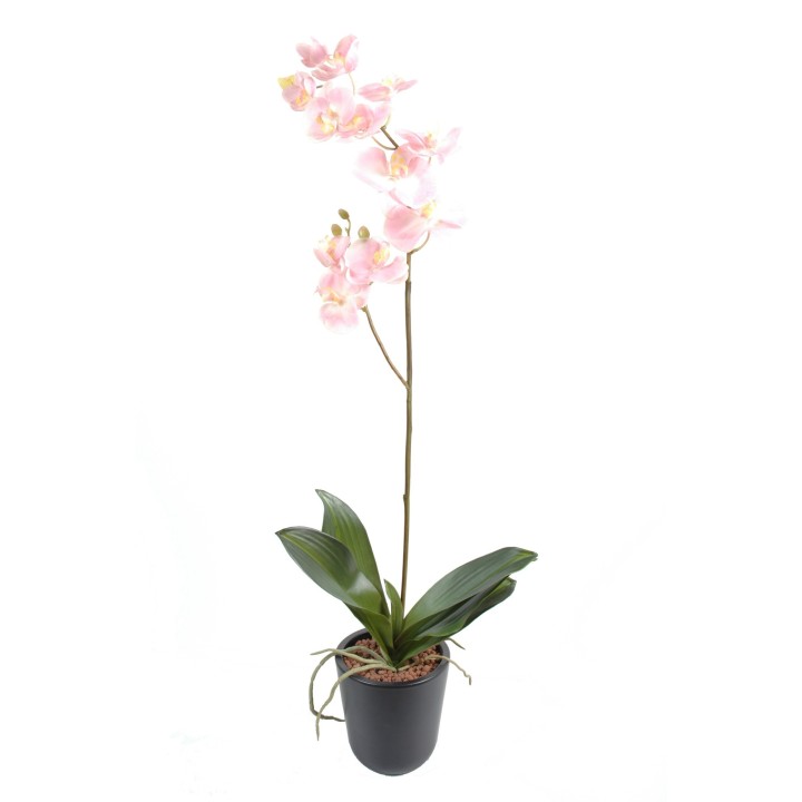 Künstlicher Phalaenopsis Orchideen-Zweig - 90 cm - Hellrosa