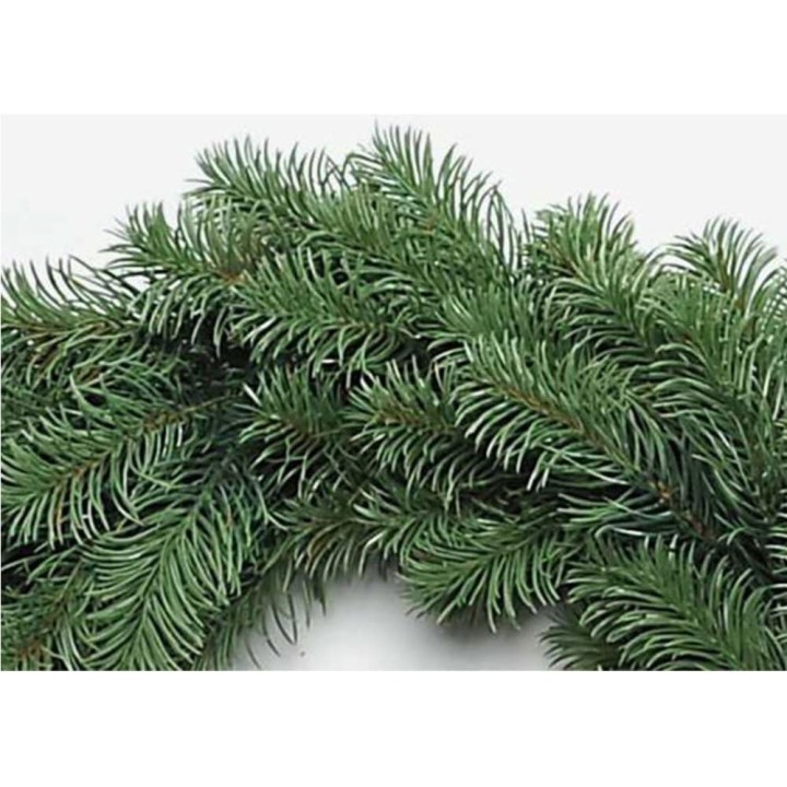 Naturgetreue Spritzguss PE Tannengirlande Nordmann mit LED Beleuchtung 270cm