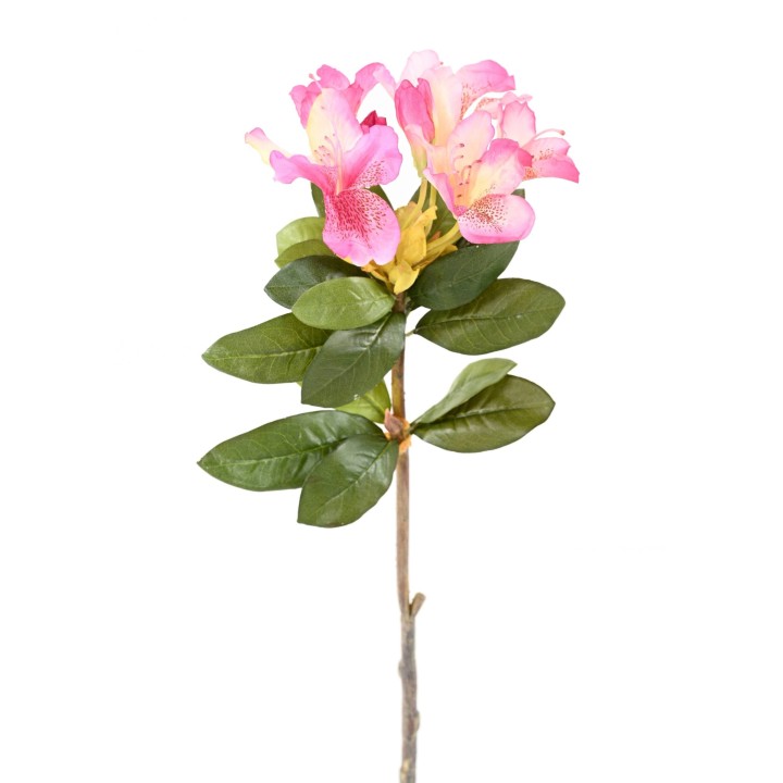 Kuenstlicher Rhododendron Stiel Rosa-Gelb 85cm