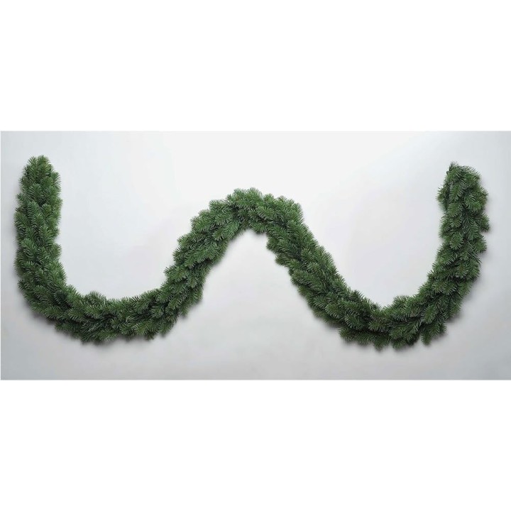 Naturgetreue Spritzguss PE Tannengirlande Nordmann mit LED Beleuchtung 270cm