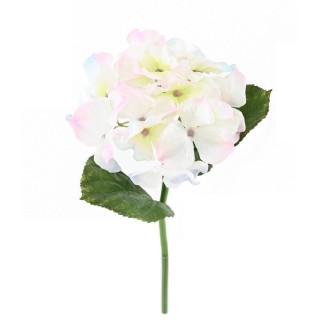 Kuenstliche Hortensie Weiss-Rosa 30cm