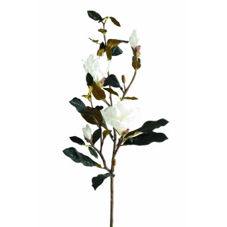 Künstliche Magnolie Weiss 100cm - Naturgetreue Kunstpflanze